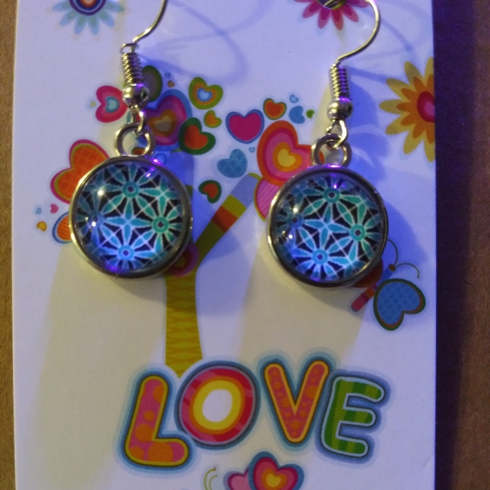 Handmade cabochon earrings